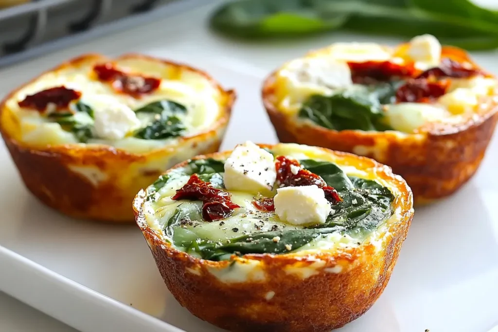 Spinach, Feta, and Sun-Dried Tomato Egg Muffin Cups Recipe