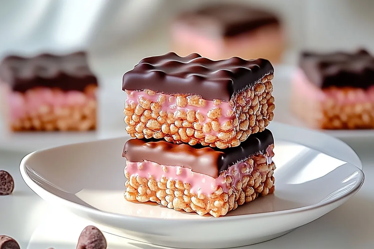 Chocolate Covered Cherry Rice Krispies Treats Delight