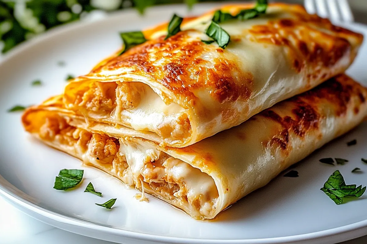 Cheesy Air Fryer Chicken Parmesan Wraps