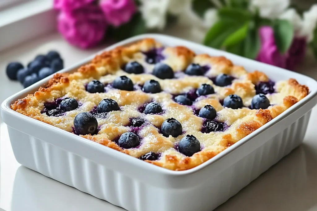 Blueberry Cottage Cheese Breakfast Bake