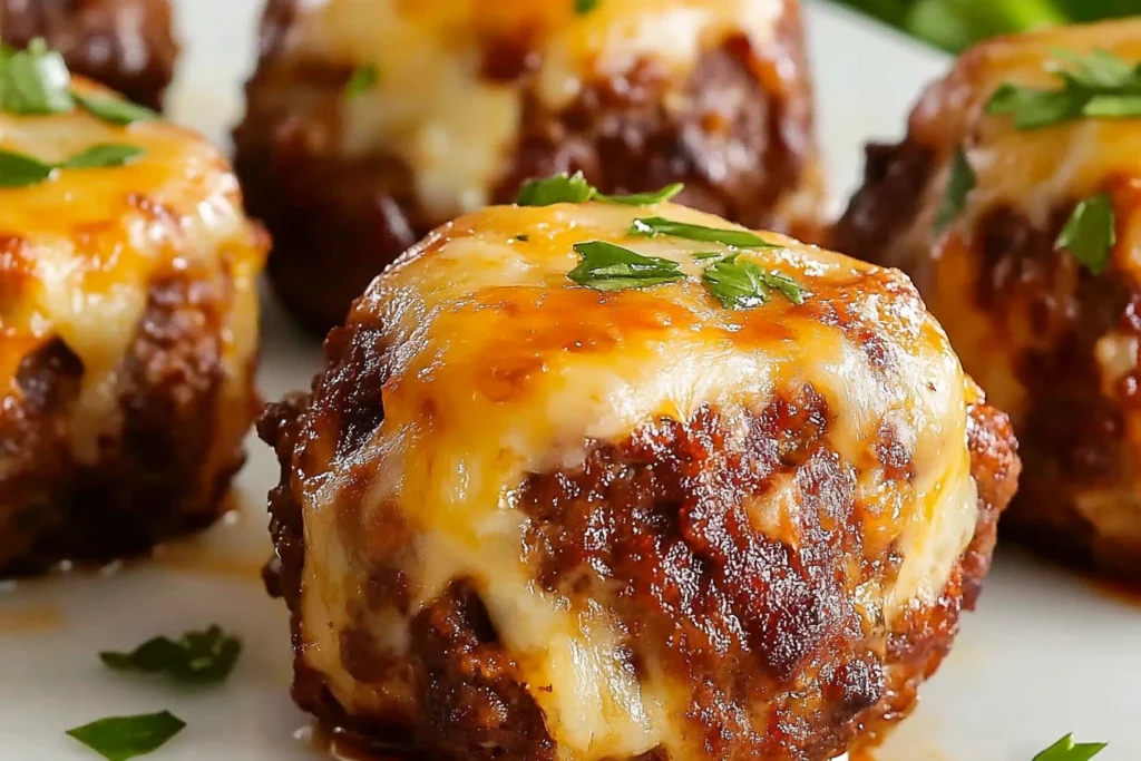 Cheesy Stuffed Meatloaf Bites