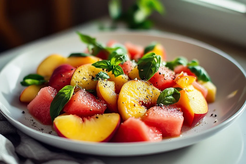 Peach Watermelon Salad